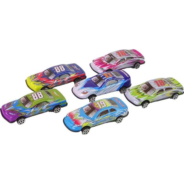LeanToys Zestaw Ciężarówka Transportowa Auta Wyścigowe 12szt. 13674592 5905323215108