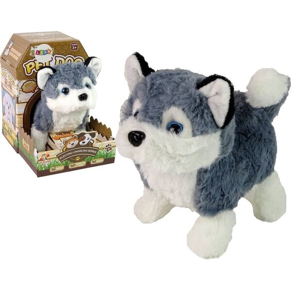 LeanToys Interaktywna Maskotka Pies Husky Chodzi Porusza Ogonem Dźwięk 13674620 5905323216440