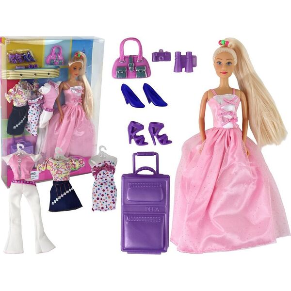 LeanToys Lalka Lucy Akcesoria Walizka Księżniczka Zestaw 13674695 5905515352307