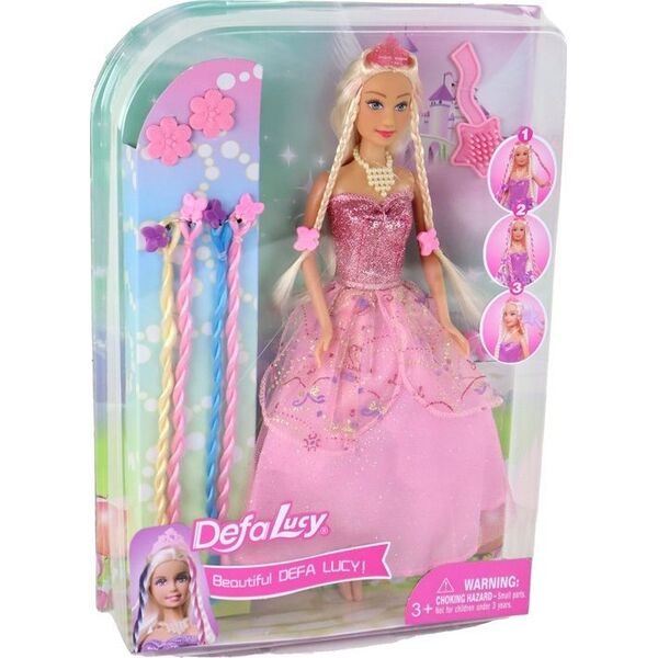 LeanToys Lalka Różowa Lucy Księżniczka Akcesoria Do Włosów 13674701 5905515352369