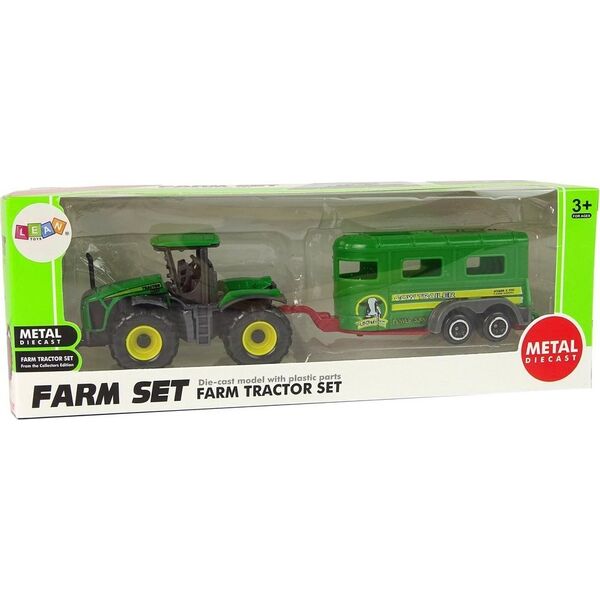 LeanToys Traktor z Przyczepą Zielony 13674726 5905515352901