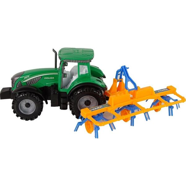 LeanToys Zielony Ciągnik, Zgrabiarka Napęd Frykcyjny 13674735 5905515353052