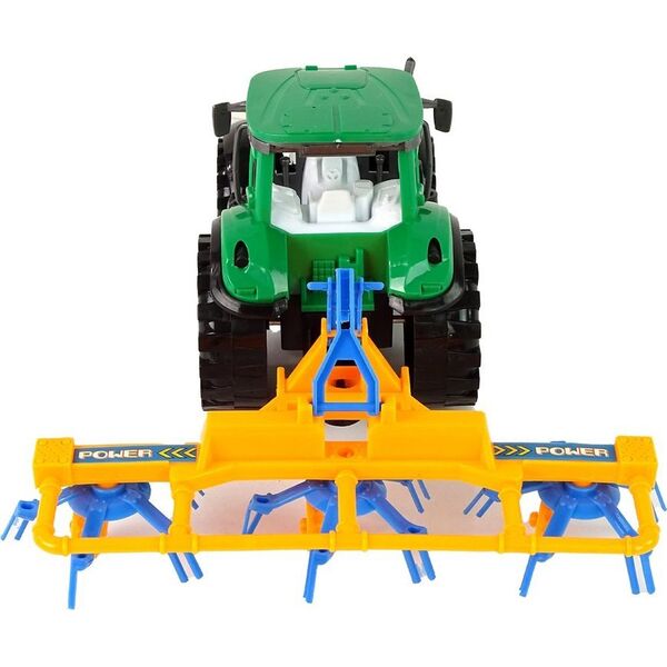 LeanToys Zielony Ciągnik, Zgrabiarka Napęd Frykcyjny 13674735 5905515353052