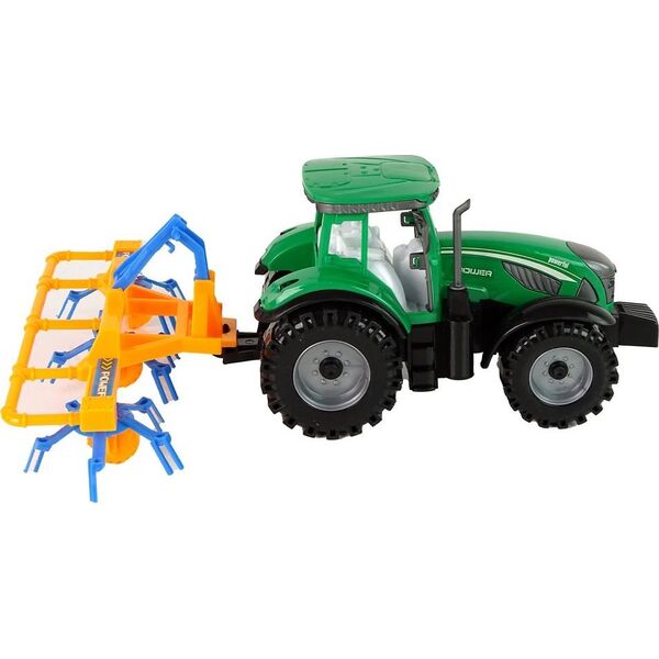 LeanToys Zielony Ciągnik, Zgrabiarka Napęd Frykcyjny 13674735 5905515353052