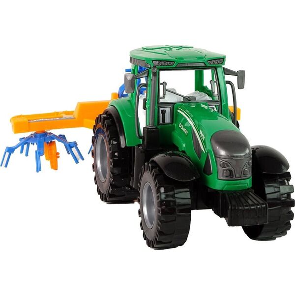 LeanToys Zielony Ciągnik, Zgrabiarka Napęd Frykcyjny 13674735 5905515353052