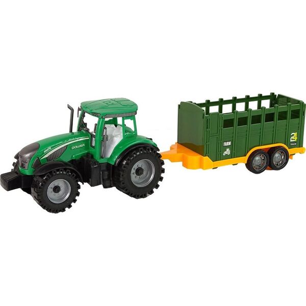 LeanToys Zielony Ciągnik Rolniczy Przyczepa Napęd Frykcyjny 13674737 5905515352987