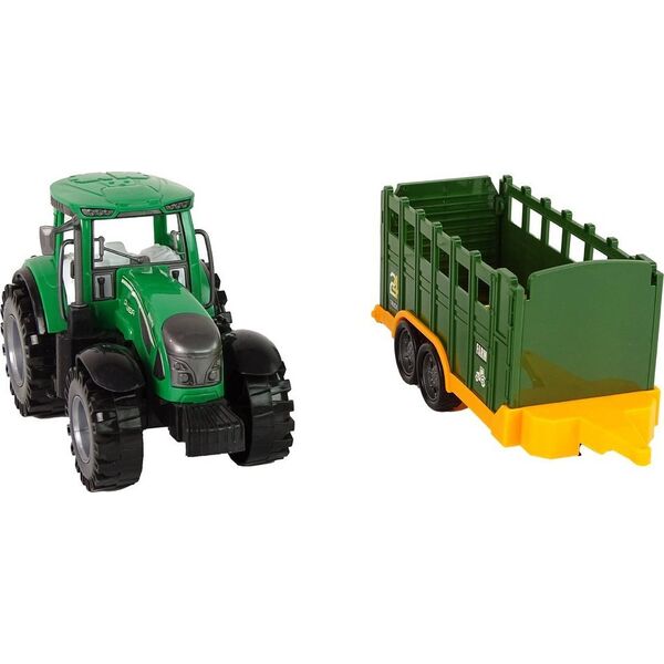 LeanToys Zielony Ciągnik Rolniczy Przyczepa Napęd Frykcyjny 13674737 5905515352987