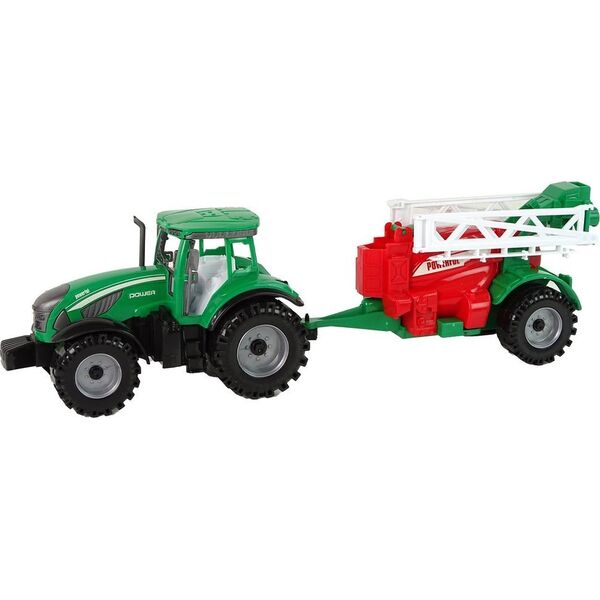 LeanToys Zielony Ciągnik Rolniczy z Czerwono- Zielonym Opryskiwaczem Napęd Frykcyjny 13674741 5905515353045