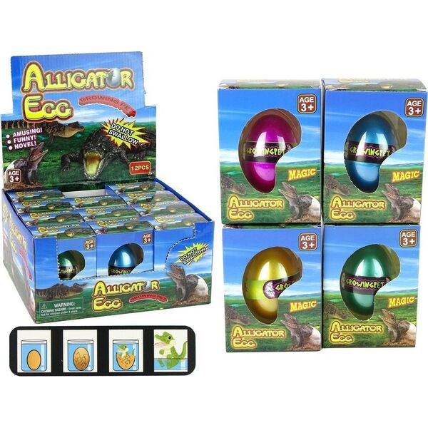 LeanToys Rosnące Jajo Aligatora Krokodyla 6cm 13674759 5905515353687
