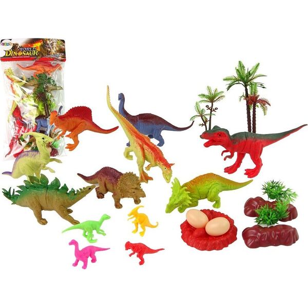 LeanToys Zestaw Figurek Dinozaurów z Akcesoriami 21 Sztuk 13674798 5905515355520