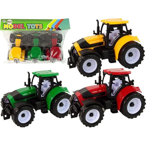 LeanToys Zestaw Traktorów Rolniczych Farma 3 Sztuki Kolorowe 13674868 5905515357937