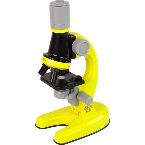 LeanToys Mikroskop Dziecięcy Zestaw Edukacyjny Żółty 13674888 5905515358385