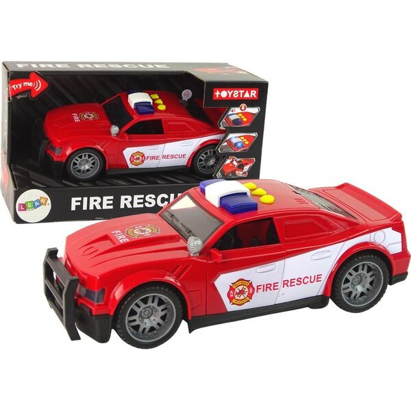 LeanToys Auto Straż Pożarna 1:14 Światła Dźwięki Czerwone 13674893 5905515358460