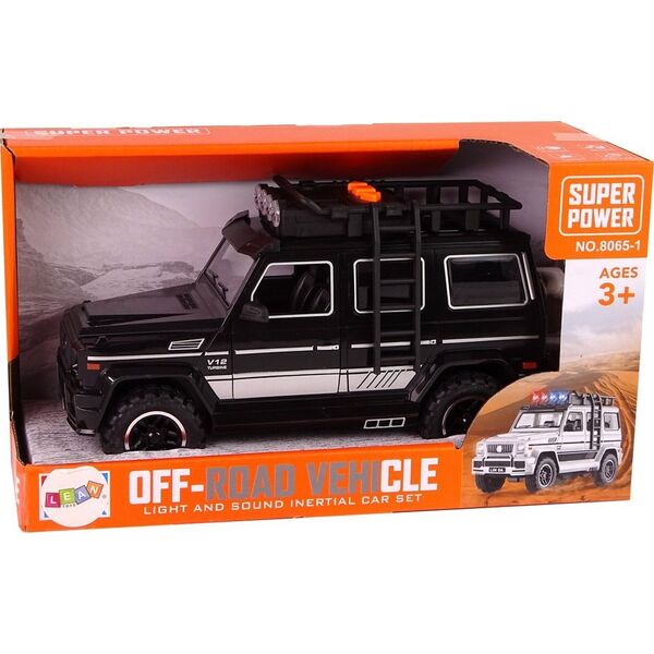 LeanToys Czarne Auto Terenowe Napęd Frykcyjny Dźwięki 13674905 5905515358743