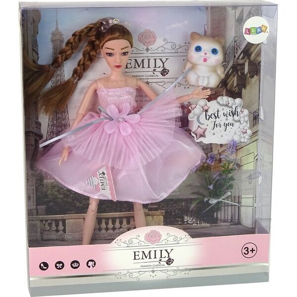 LeanToys Lalka Dla Dzieci Emily Warkocze Kot Kwiaty 13674947 5905515359993