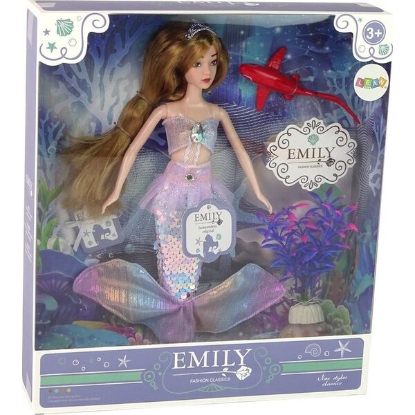 LeanToys Lalka Dla Dzieci Emily Syrenka Różowa Akcesoria 13674950 5905515359924