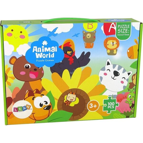 LeanToys Puzzle Dla Dzieci Układanka Zwierzątka 100 elem. 13674962 5905679070413