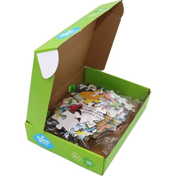 LeanToys Puzzle Dla Dzieci Układanka Zwierzątka 100 elem. 13674962 5905679070413
