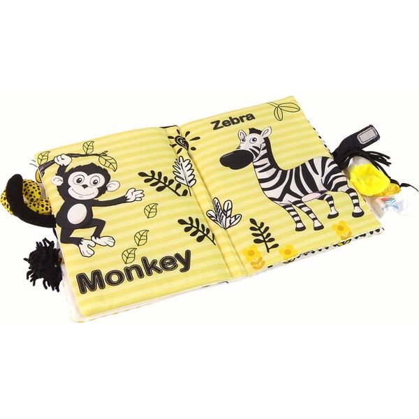 LeanToys Książeczka Miękka Zwierzęta Czarna Żółta 13674994 5905679071243