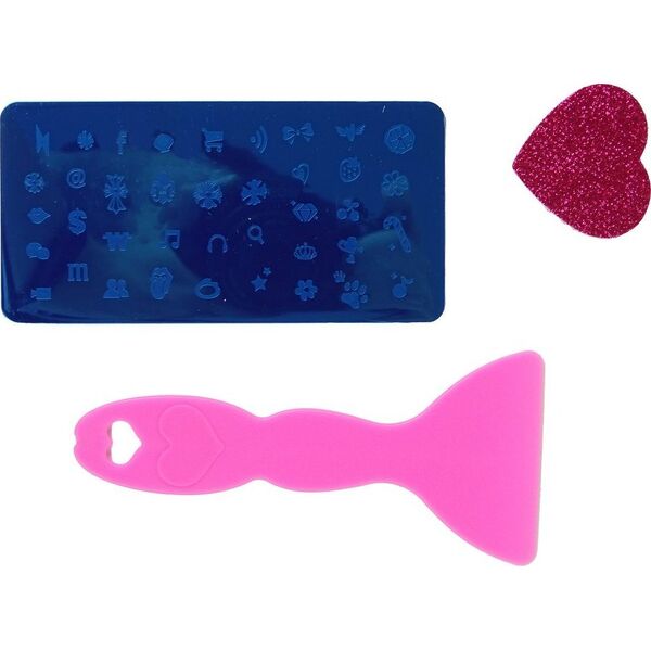LeanToys Zestaw do Malowania Paznokci w Walizce Różowa Brokat 13674998 5905679071335