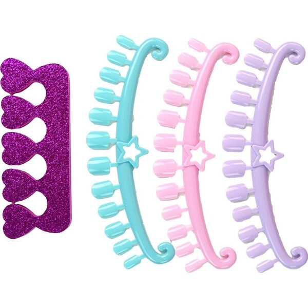 LeanToys Zestaw do Malowania Paznokci w Walizce Różowa Brokat 13674998 5905679071335