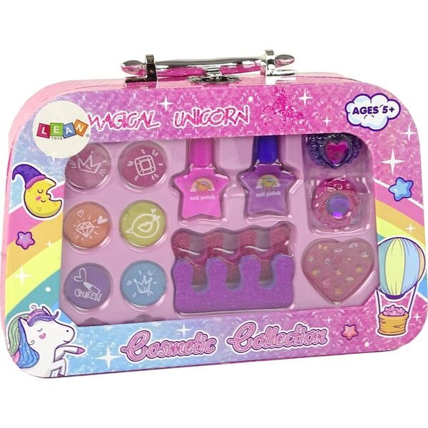 LeanToys Zestaw do Makijażu i Paznokci w Walizce Różowa 13675003 5905679071342