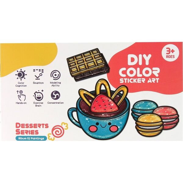 LeanToys Naklejki Na Okno Meble Słodkości DIY 8 Kolorów Brokat 13675027 5905679072363