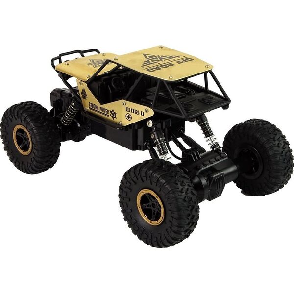 LeanToys Auto RC Wysokie Koła 1:18 Plastikowe Czarne Złote 13675038 5905679073018