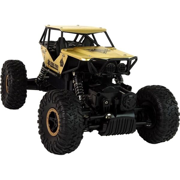 LeanToys Auto RC Wysokie Koła 1:18 Plastikowe Czarne Złote 13675038 5905679073018