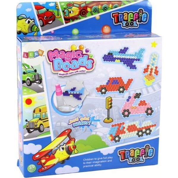 LeanToys Zestaw Koralików Wodnych DIY Magiczne Koraliki 8 Kolorów Środki Transportu 13675042 5905679073087