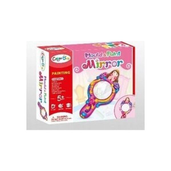 LeanToys Zestaw Kreatywny Plastyczny Lusterko Forma Gips Farbki 13675053 5905679073728