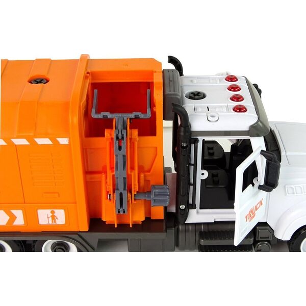 LeanToys Śmieciarka do Rozkręcania i Skręcania Akcesoria Pomarańczowa 13675080 5905679074664