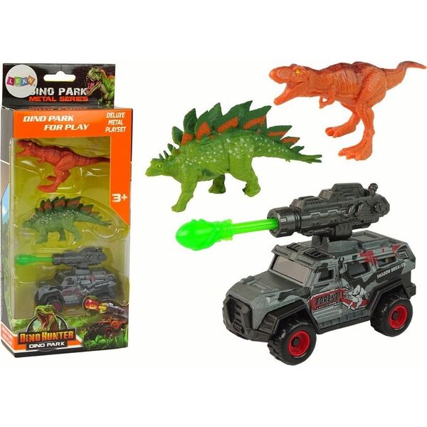 LeanToys Dinozaury Figurki Zestaw Samochód Rakieta Zielony 13675089 5905679074923