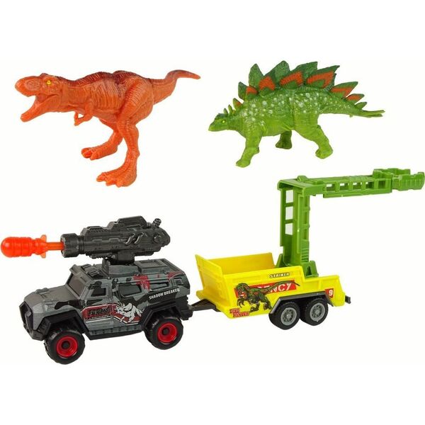 LeanToys Dinozaury Zestaw Auto Rakieta Przyczepa 13675093 5905679074978