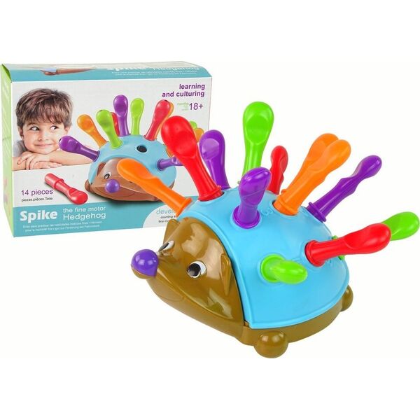 LeanToys Jeżyk Układanka Niebieski Kolorowe Kolce 13675107 5905679075432