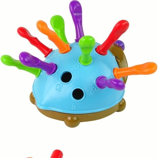 LeanToys Jeżyk Układanka Niebieski Kolorowe Kolce 13675107 5905679075432