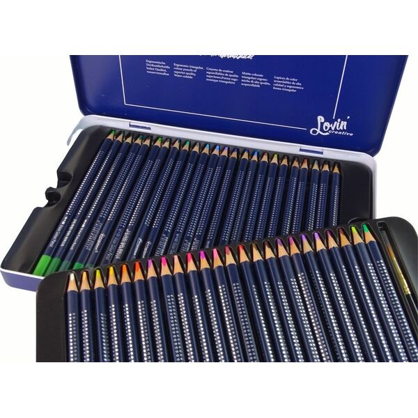 LeanToys Zestaw 48 Kredek Akwarelowych Metalowy Pojemnik 13675151 5905679076682