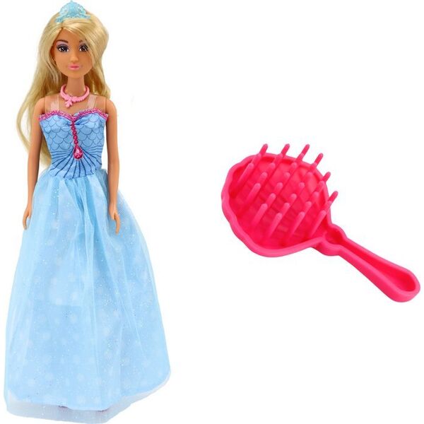 LeanToys Lalka Anlily Syrenia Księżniczka Niebieska Sukienka Szczotka 13675185 5905679077603