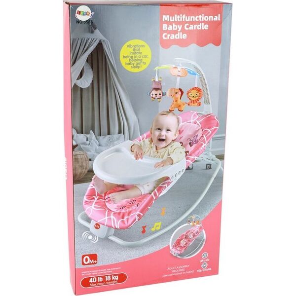 LeanToys Leżaczek Bujaczek 2w1 Dziecięcy Fotelik Stoliczek Dźwięki Wibracje Żyrafa 13675193 5905679077740