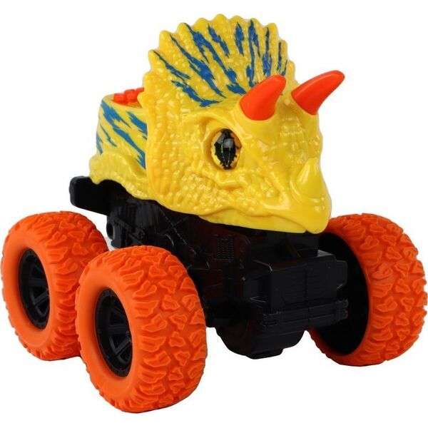 LeanToys Pojazd Terenowy Pchacz Triceratops Gumowe Koła Żółty 13675210 5905679078013