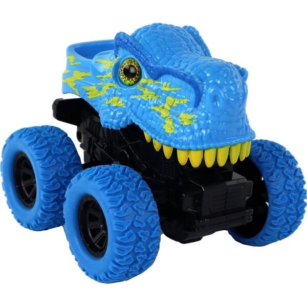 LeanToys Pojazd Terenowy Pchacz Tyranozaur Rex Gumowe Koła Niebieski 13675211 5905679077993