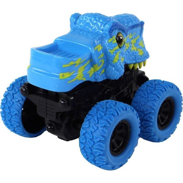 LeanToys Pojazd Terenowy Pchacz Tyranozaur Rex Gumowe Koła Niebieski 13675211 5905679077993