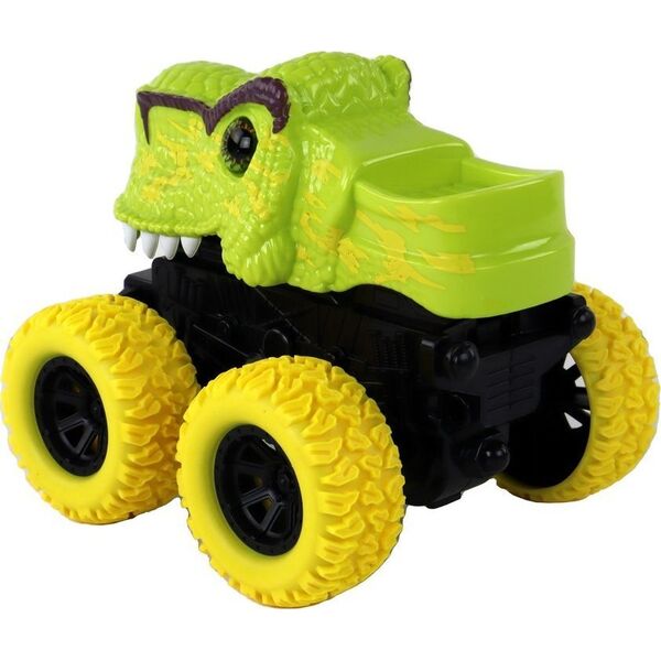 LeanToys Pojazd Terenowy Pchacz  Tyranozaur Rex Gumowe Koła Zielony 13675213 5905679078006