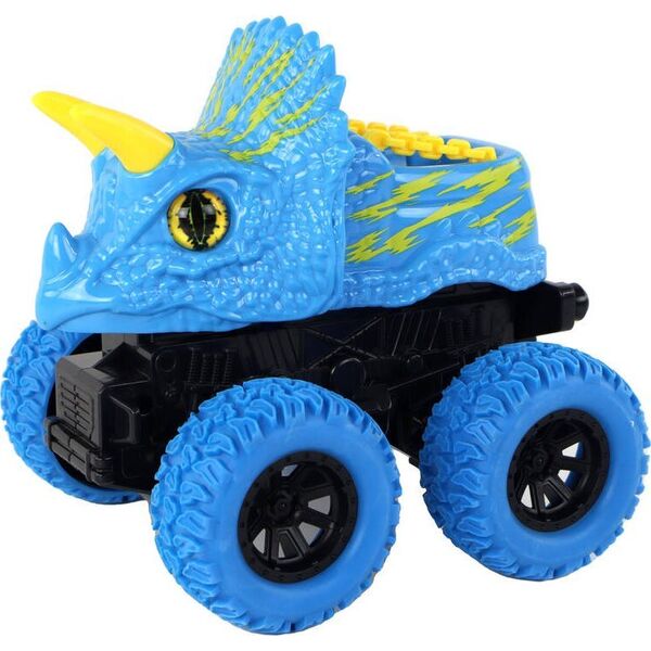 LeanToys Pojazd Terenowy Pchacz Triceratops Gumowe Koła Niebieski 13675215 5905679078020