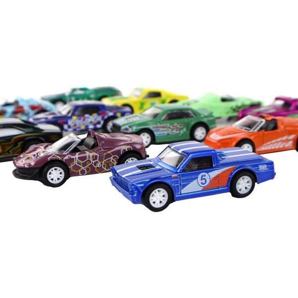 LeanToys Zestaw Pojazdów Z Napędem Autka 12 ELE Metal 1:64 13675243 5905679078594