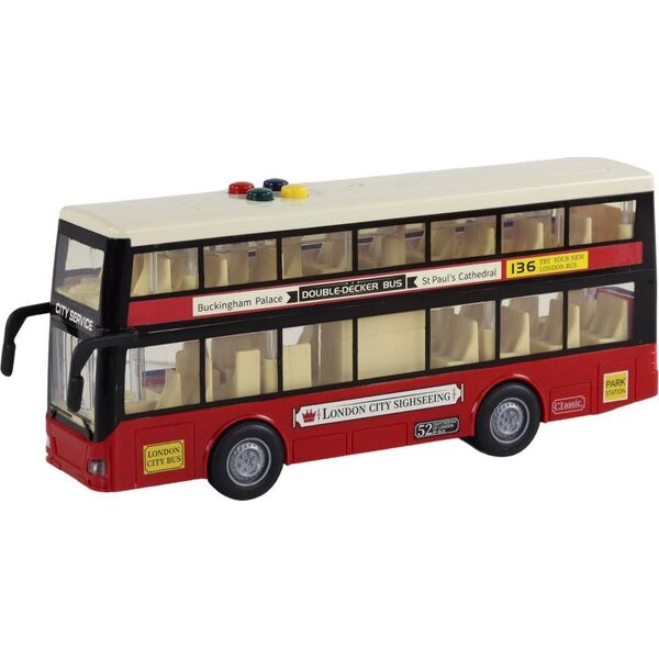 LeanToys Autobus Piętrowy Miejski Światła Dźwięki Czerwony 1:16 13675603 5905884455272