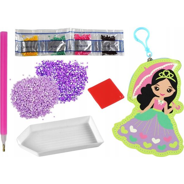 LeanToys Zestaw Koralików Do Wyklejania DIY Księżniczka Brelok Kieszonka 13675640 5905884459218