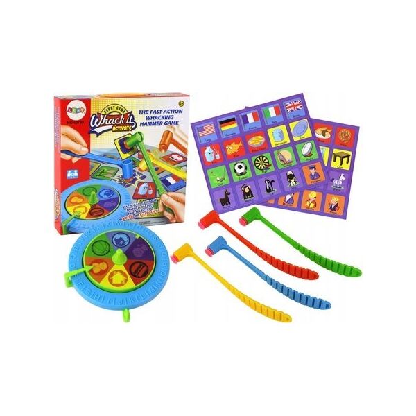 LeanToys Gra Zręcznościowa Konkurencyjna Karciana Spinner Uderz Młotkiem 13675721 5905991001874