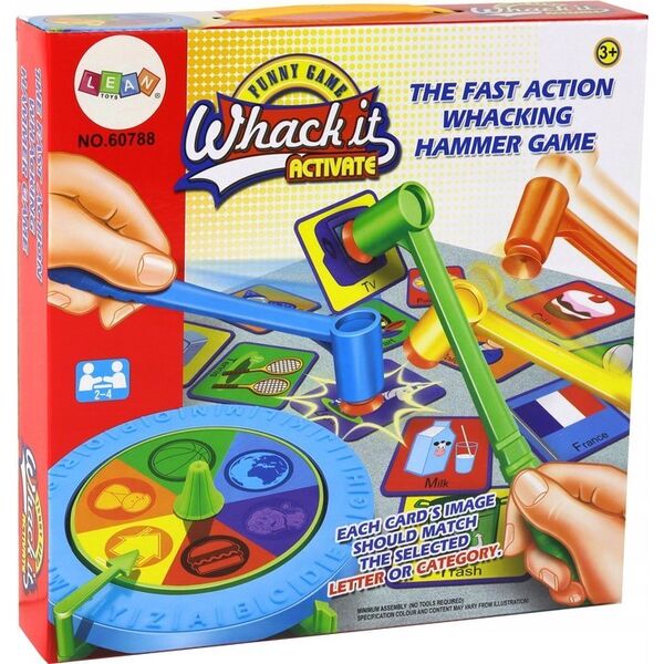 LeanToys Gra Zręcznościowa Konkurencyjna Karciana Spinner Uderz Młotkiem 13675721 5905991001874