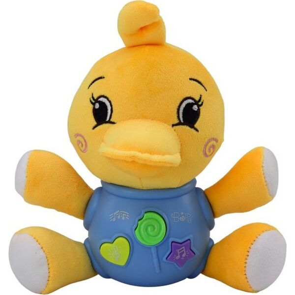 LeanToys Pluszowa Kaczka Interaktywny Pluszak Żółty Grający 19 cm 13675784 5905991003854